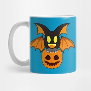 Pumpkin Halloween Bat Cartoon Orange Scary Mug